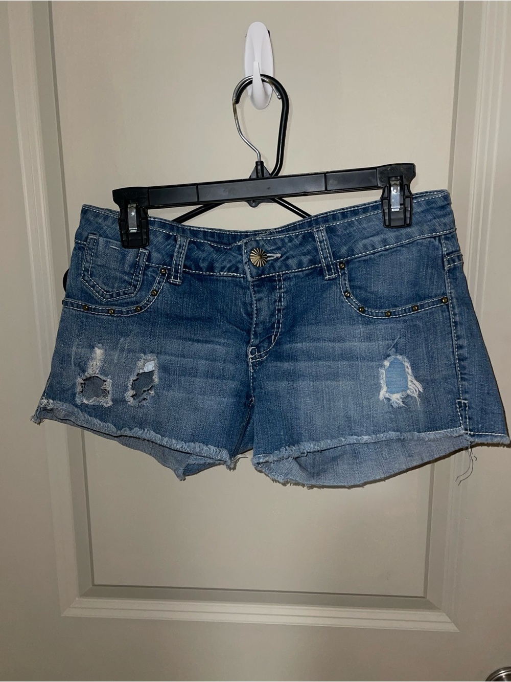 Freestyle Distressed Blue Denim Cutoff Shorts